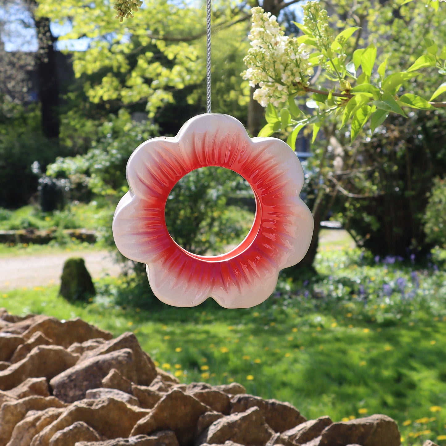 Wild Poppy Hanging Bird Feeder (Seconds stock)