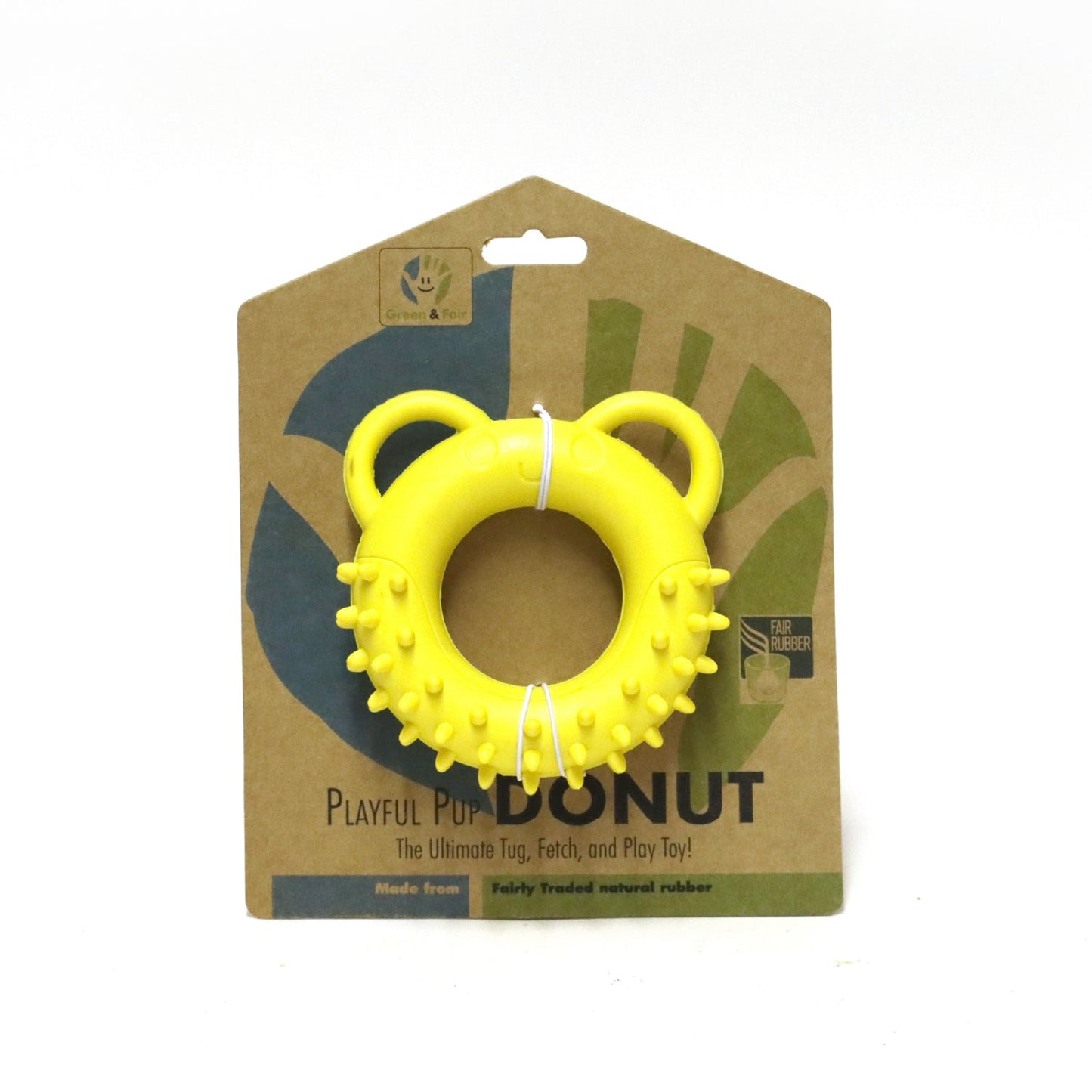 Playful Pup Donut Dog Toy - Natural Rubber