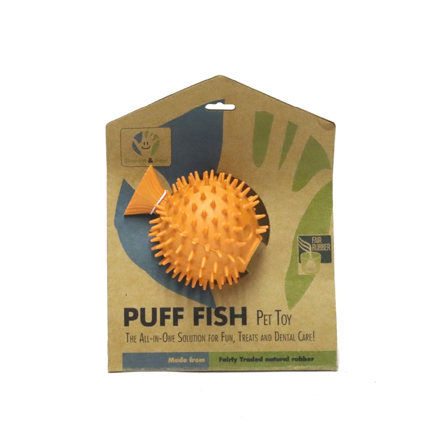 Puff Fish Pet Toy - Natural Rubber