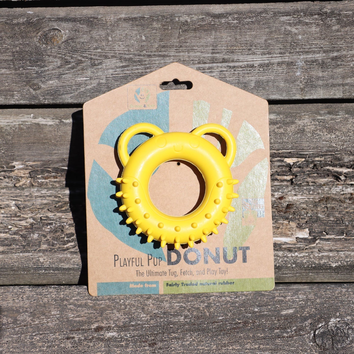 Playful Pup Donut Dog Toy - Natural Rubber