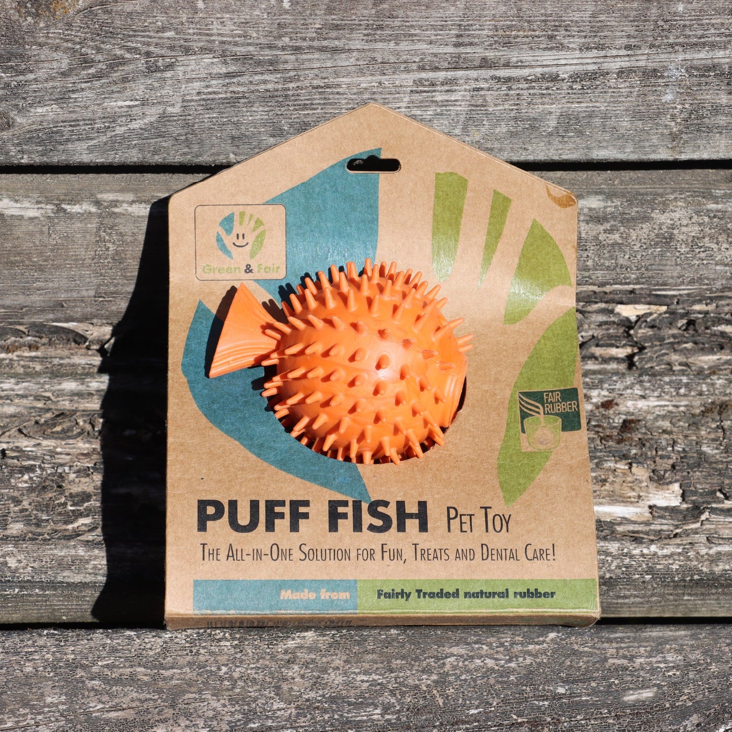 Puff Fish Pet Toy - Natural Rubber