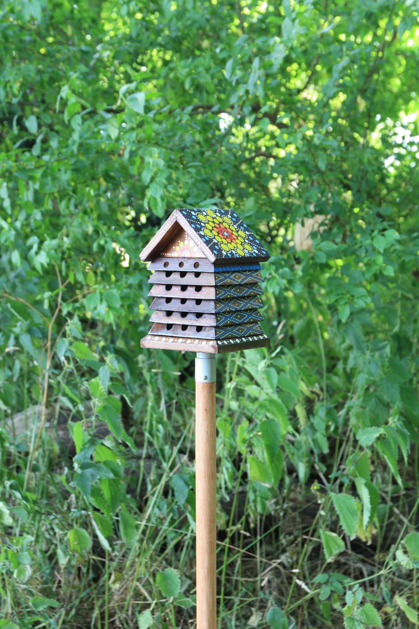 Hardwood Ground Pole for Bird Tables, Nest Boxes or Bee Houses