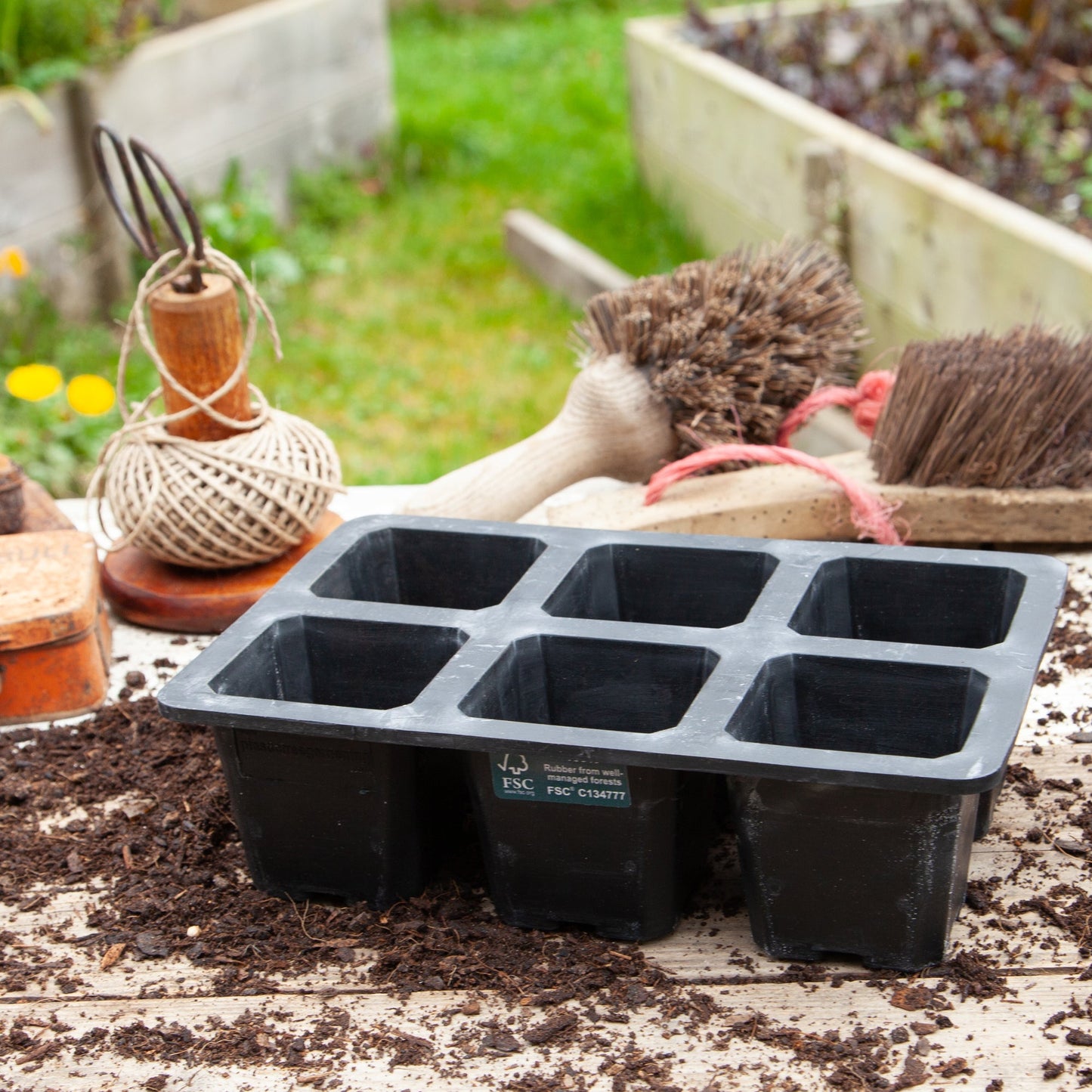 6 Cell XL Natural Rubber Seed Tray - Excess Customer Stock