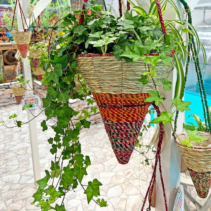 Artisan Hanging Plant Basket - Large Conical - Slight seconds