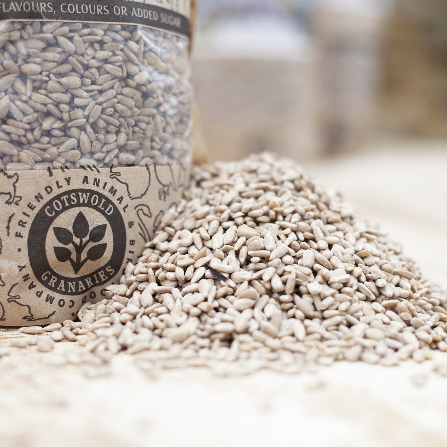 Cotswold Granaries Sunflower Hearts Bird Food 1kg - OUT OF DATE