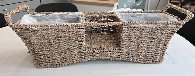 Seagrass Planter with Centre Holder - Seconds Stock