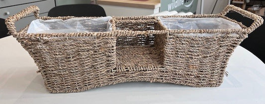 Seagrass Planter with Centre Holder - Seconds Stock
