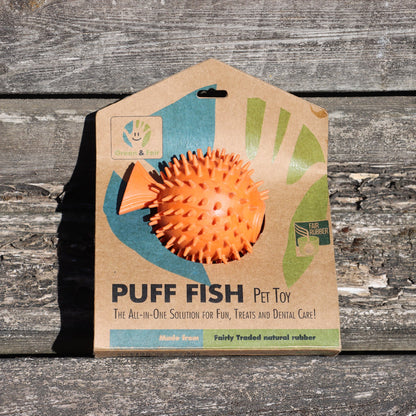 Puff Fish Pet Toy - Natural Rubber