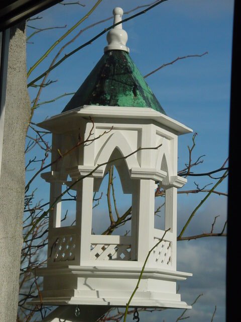 White Gothic Bird Table - Seconds