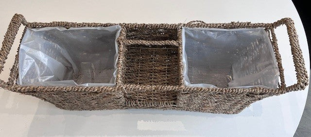 Seagrass Planter with Centre Holder - Seconds Stock