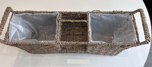 Seagrass Planter with Centre Holder - Seconds Stock