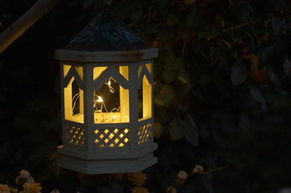 Hanging Gothic Bird Table / Gothic Lantern -In Green